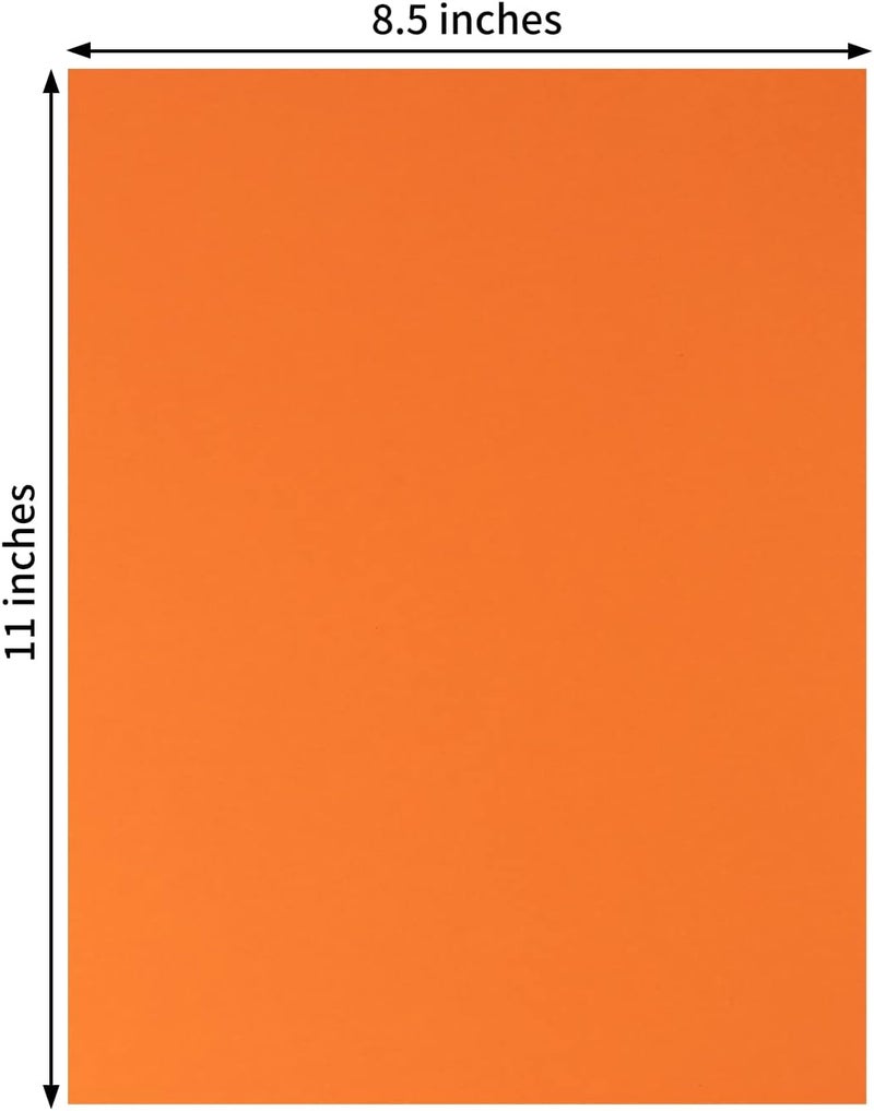 Wishop 20 Sheets Colored Thick Paper Cardstock Blank for DIY Crafts Cards Making, Halloween, Thanksgiving (Dark Orange, 8.5 x 11 inches) - Image 2